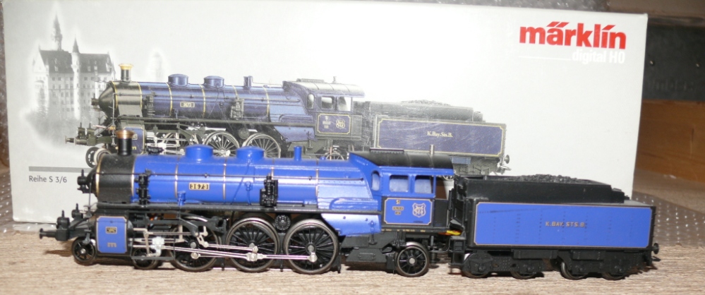 T3 Märklin 37186 Dampflok S 3/6 blau/schwarz Bayern  